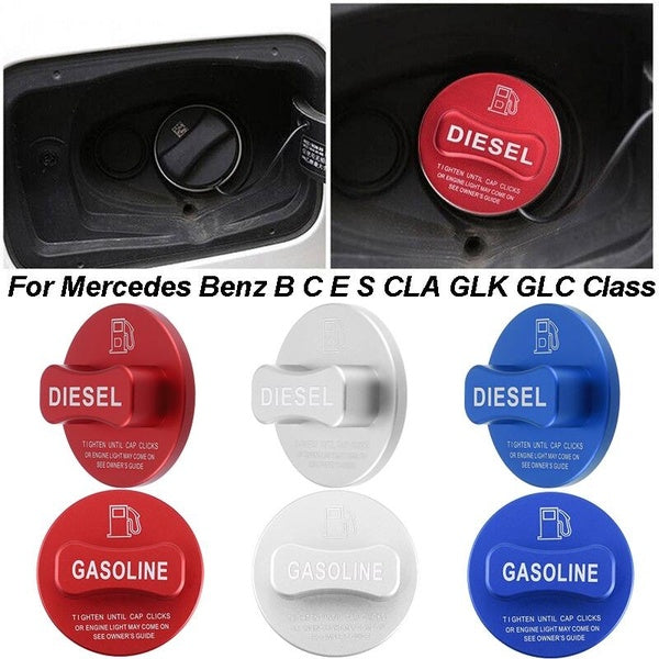 Fuel Tank Cap Cover Diesel-Gasoline Fuel Gas Cap Tank Filler Cover for Mercedes Benz B C E S CLA GLK GLC Class W204 W205 W212 W213 W176 W222 X253