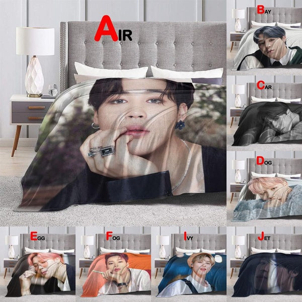 Park Jimin Blanket Sofa Bed Blanket Super Soft Winter Warm Plush Throw Blankets Flannel Blanket Gifts