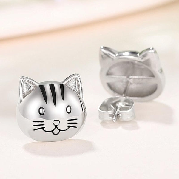 Hypoallergenic Cat Stud Earrings for Women Girl Daily Casual Simple Accessories Matron Inn