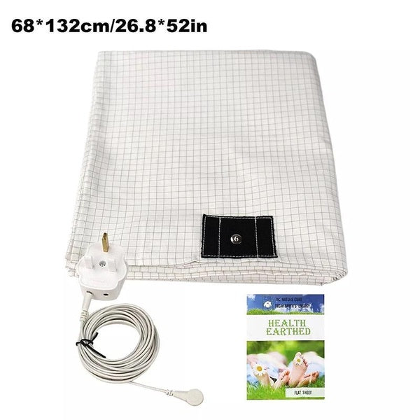 68*132cm UK Plug Grounding Earthing Bed Sheet Mat Health Improves Sleeping Remedy Grounding Sheets