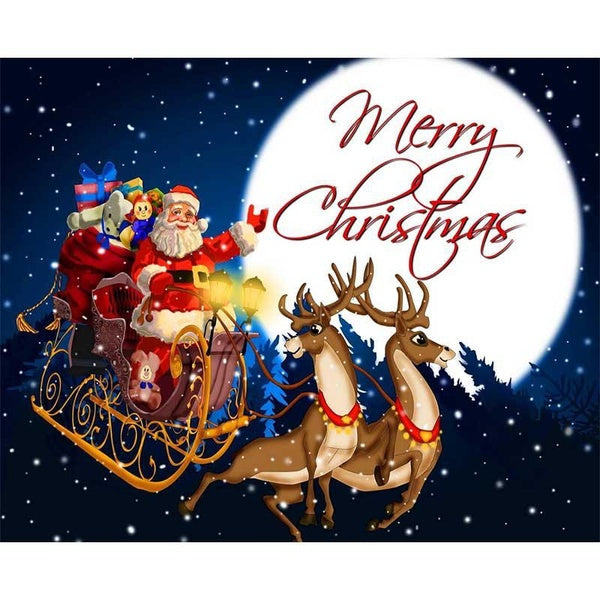 Christmas DIY 5D Diamond Painting by Number Kits Painting Cross Stitch Full Drill Crystal Rhinestone Embroidery Pictures Arts Craft for Home Wall Dec