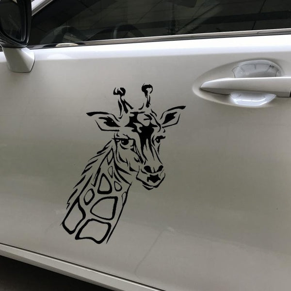 GIRAFFE HEAD FACE Vinyl Decals Personality Car Stickers Motorcycle Car-styling 24X30CM