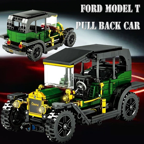 Nouveau modèle de voiture de sport à tirer bloc de construction assemblage de briques jouet éducatif cadeau pour enfants