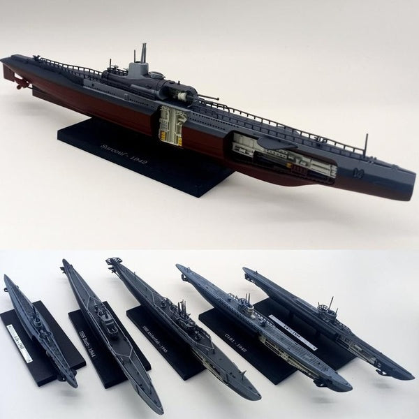 1: 350 Scale Alloy Diecast Military Model World War II Submarine Model Toy For Collection Souvenir Gift Home Office Decoration