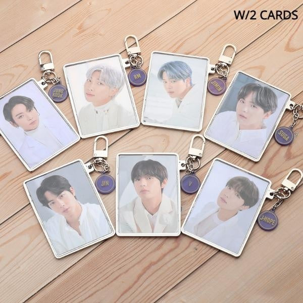 KPOP 防弾少年団 Bangtan Boys Jungkook Jimin V Suga RM Jin J-hope BBC Official Keychain Photo Frame Comes with 2 Cards Keyrings Bag Pendants