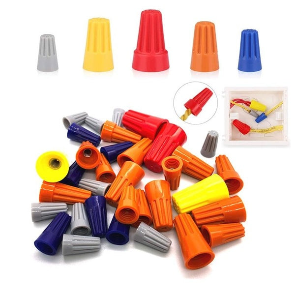 25-50-80pcs Quick Wire Connector Colorful Electrical Insulated Crimp Twist Terminal 0.2-10mm Nut Spring End Cap Connection