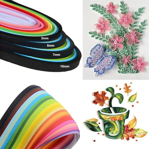 260 Strips 3-5-7-10mm 26 Colors Paper Quilling Paper Origami Craft Paper DIY Decoration Pressure Relief Gift To Relieve Stress