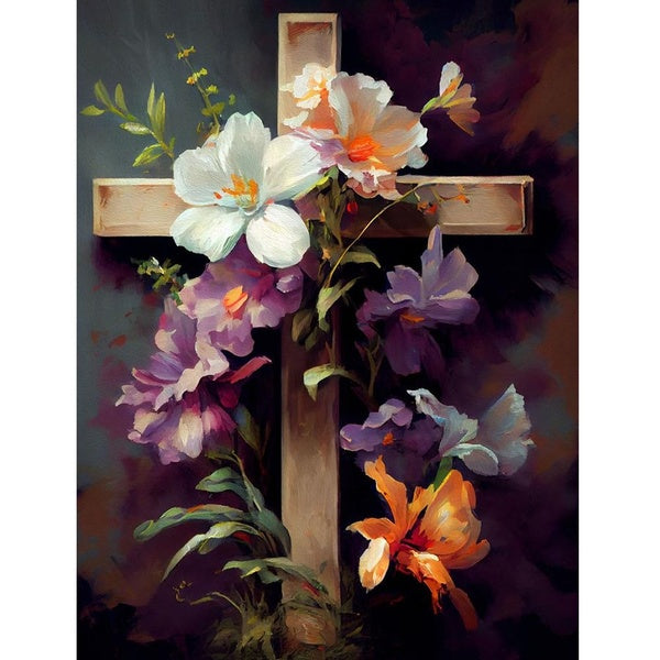 FIYO DIY 5D Religion and Beliefs Diamond Painting Full Drill with Number Kits Home and Kitchen Fashion Mosaic Diamond Painting Canvas Wall Decoration