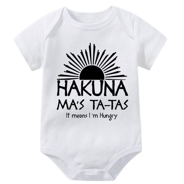Funny Hakuna Ma's Ta-Tas Baby Onesies,Toddler Parody Cute Newborn Infant Cute Romper,Novelty Infant One-piece Baby Bodysuit,Kids Short Sleeve Jumpsui