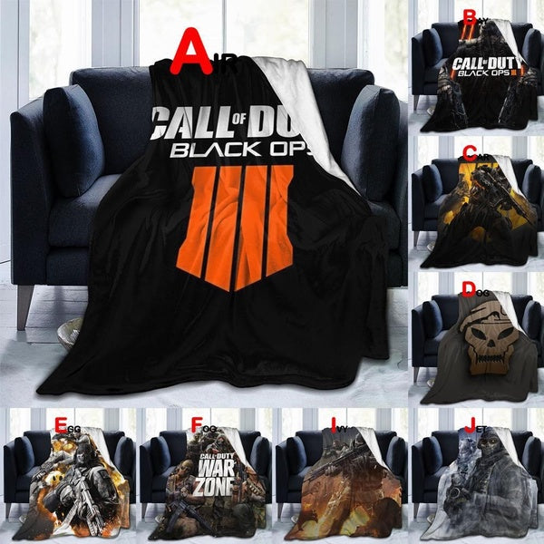 Call of Duty Flannel Blankets for Beds Living Room Holiday Decor Winter Warm Throw Blanket