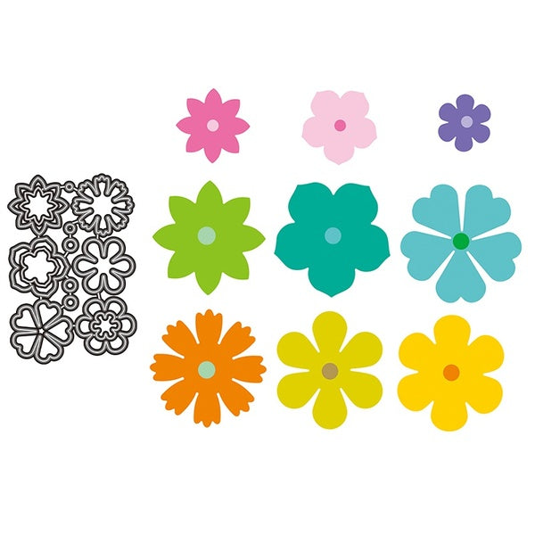 9pcs-lot Flowers Metal Cutting Dies for DIY Scrapbooking Album Paper Cards Decorative Crafts Embossing Die Cuts