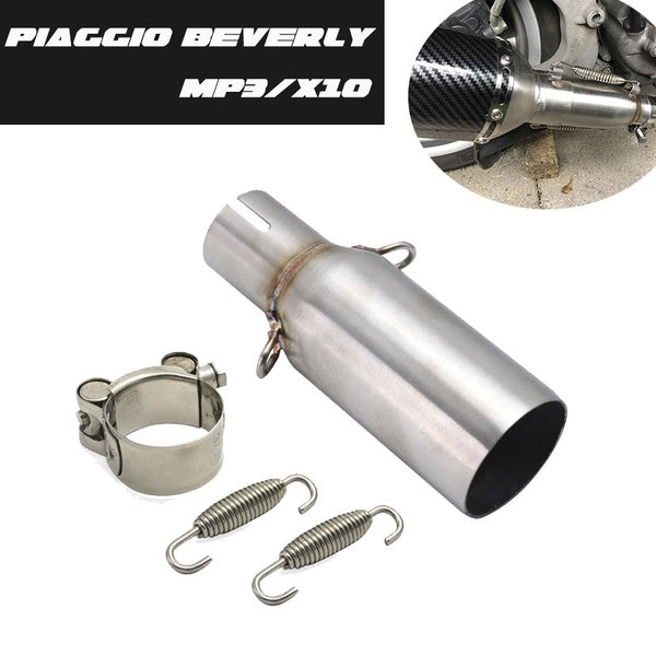 Exhaust middle pipe stainless steel sand surface FOR Piagg-io BEVER-LY-MP3-X10