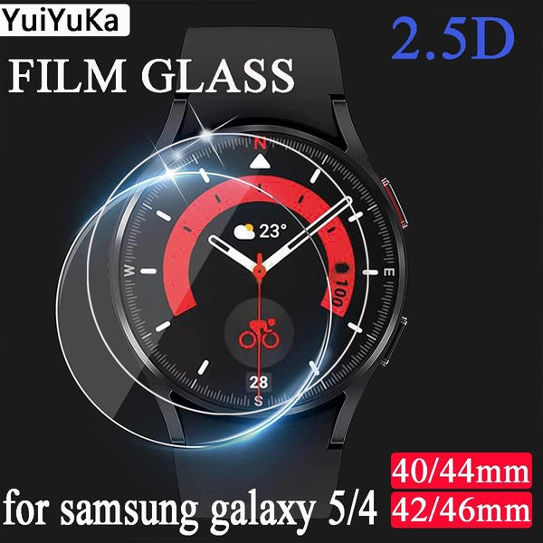 YuiYuKa Tempered Glass and soft film for Samsung Galaxy Watch 4-5 44mm 40mm HD Clear Hydraulic Screen Protector for Galaxy Watch 4 Classic 46mm 42mm