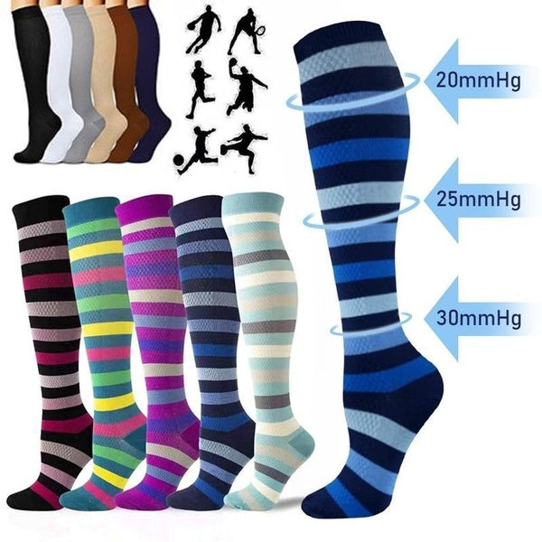 1 Pair compression socks for women and man plus size travel compression socks 20mmHg-30mmHg Circulation Compression Socks Best Support for Sports,Run