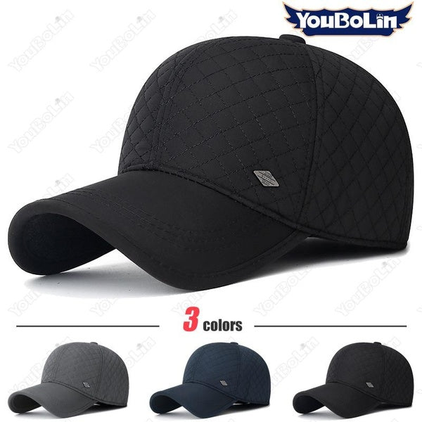 Chapeau de Protection des oreilles d'extérieur pour personnes d'âge moyen et âgées, chapeau chaud pour papa, casquette de Baseball épaisse en velours