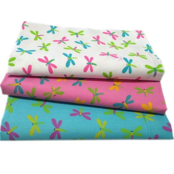 50x160cm Dragonfly Series Printed Cloth Twill Cotton Fabric DIY Handmade Tecidos Sewing Patchwork Tissu Baby Sheet Children Pillow Cushion Curtain Se