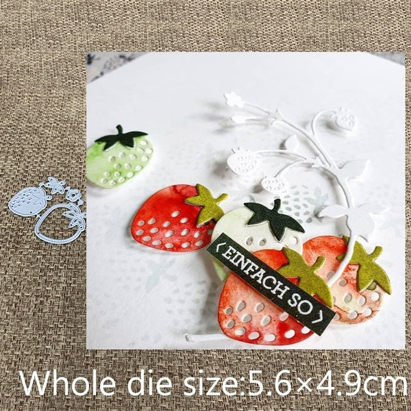 New Design Craft Metal Cutting Dies 4pcs Strawberry decoration Scrapbooking Album DIY Paper Card Craft Embossing Die Cuts Scrapbooking Album DIY Pape