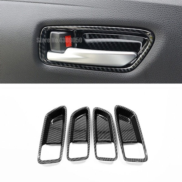 For Toyota corolla 2019 2020 ABS Matte or Carbon fibre wood grain Car inner door Bowl protector cover trim Sticker Car Styling Accessories