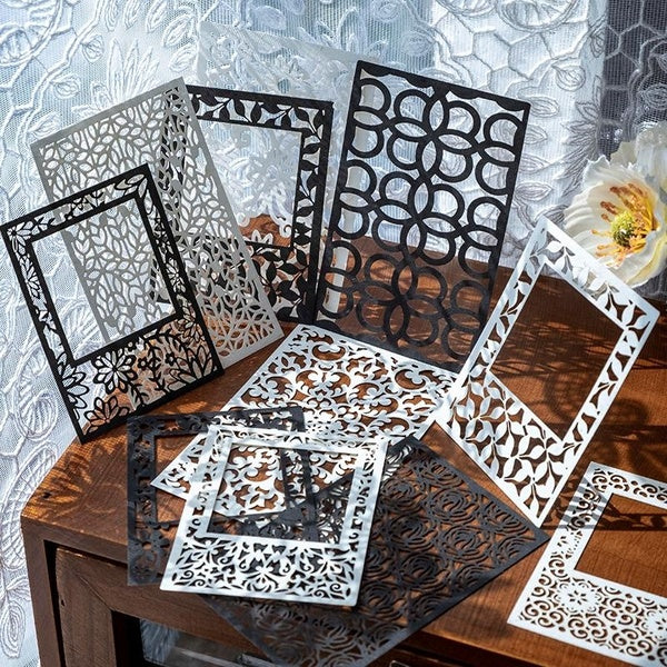 20Pcs INS Hollow Lace Series Decorative Material Paper Perfect for Journaling Diy Scrapbooking Supplies