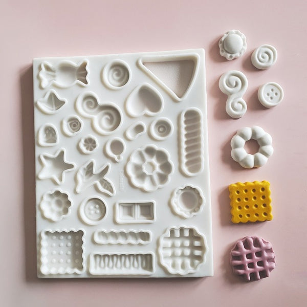 Waffle Donut Biscuit Silicone Mold Dessert Cookie Sandwich Candy Chocolate Cake Baking Mold