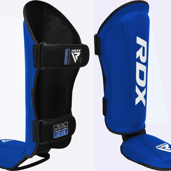 RDX Protège-tibias Kickboxing Muay Thai, SATRA SMMAF Approved, Premium Maya Hide Leather, Leg Instep Protection Pads, MMA Martial Arts Kicking Sparri