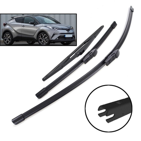 Misima 3Pcs Windshield Windscreen Wiper Blades For Toyota C-HR CHR 2016 2017 2018 2019 2020 Front Rear Window Wipers