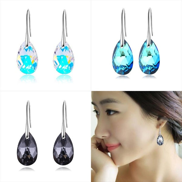 Cadeau de fête des mères pour mère boucles d'oreilles pendantes boucles d'oreilles en cristal de mode pour femmes boucles d'oreilles anniversaire CZ