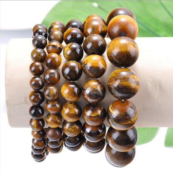 Perles en pierre naturelle minimaliste Bracelet oeil de tigre perlé hommes bouddha Braclet pour homme Yoga bijoux faits à la main
