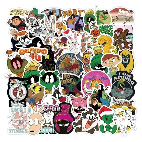 10-52Pcs Cartoon Rabbit Stickers Looney Rabbit Graffiti Stickers for DIY Luggage Laptop Skateboard Motorcycle Bicycle Stickers