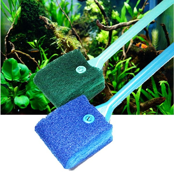 1PC brosse de nettoyage en plastique éponge Aquarium verre algues nettoyant verre plante Aquarium Aquarium Aquarium accessoires