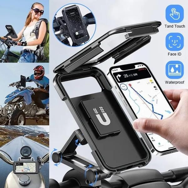 1PC NEW Waterproof Motorcycle Bike Mobile Phone Holder Support Universal Bicycle GPS 360° Swivel Adjustable Motorcycle Cellphone Holder