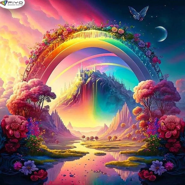 5D Diamond Painting Landscape Diamond Embroidery Full Rhinestone Diy Mosaic Cross Stitch Kit Home DecorGift(FullRound15x25-20x30-30x40-40x50-50x70cm)