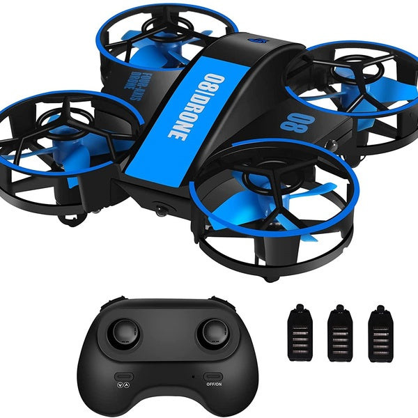 Mini drone pour enfants et débutants, jouets pour enfants Drones pour enfants avec lumières Hélicoptère RC pour enfants avec 3 vitesses, vol stationn