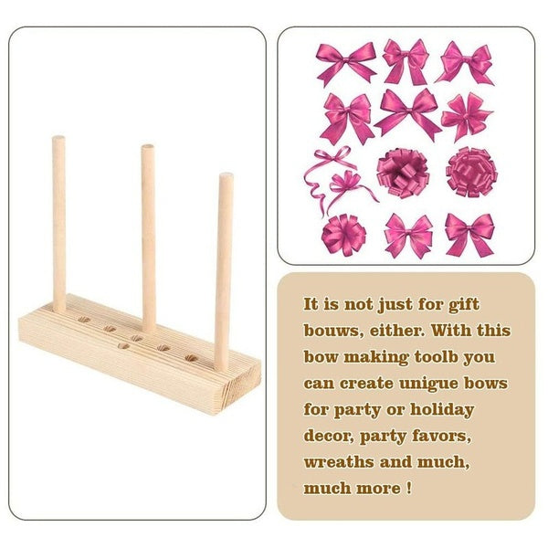 Bow Maker Wooden Wreath Bowing Making Tool Party DIY Kinds of Bow Maker for Ribbon Crafts Party Wedding Decoration