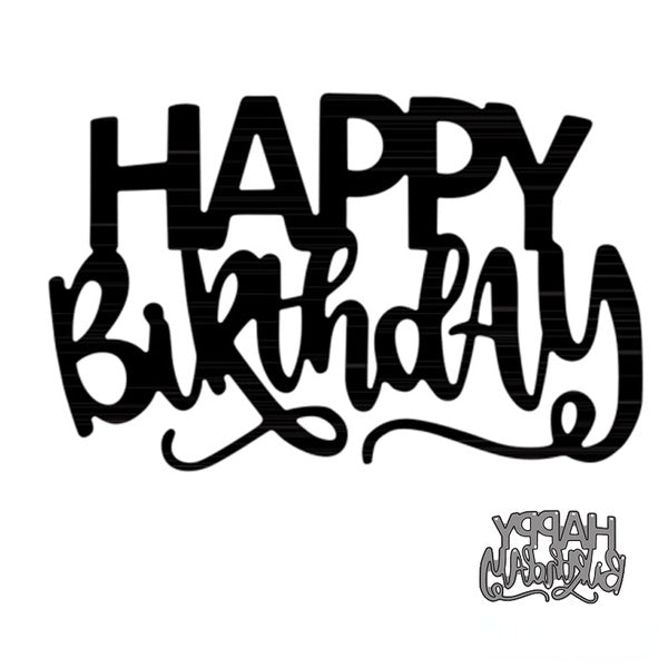 Letter Happy Birthday Metal Cutting Die for DIY Embossing Paper Photo Album Gift Cards Making Scrapbooking Craft New Die