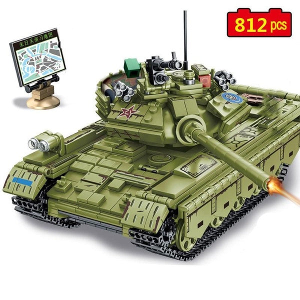 Military Series World war Armored Forces Type 59 Medium Tank DIY Model Building Blocks Bricks Toys Gifts