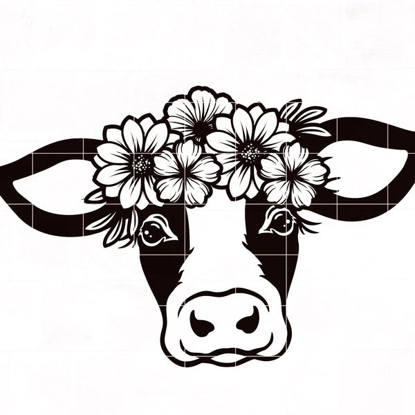 2pcs, Cute Cow Floral Cow Night Reflective Stickers Vinyl Decal Car Stickers