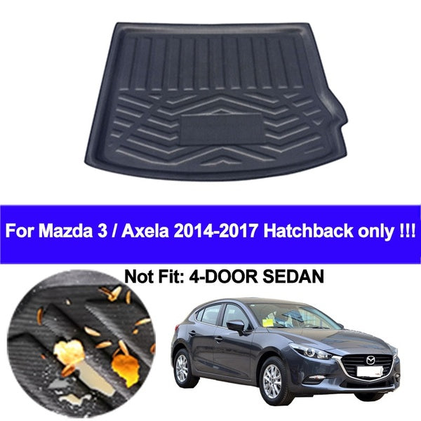 Car Rear Boot Cargo Liner Trunk Floor Mats Luggage Tray For Mazda 3 Axela BM Hatchback 2014 2015 2016 2017