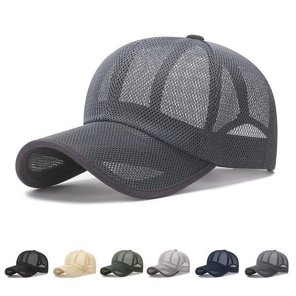 Chapeau de Soleil en Maille Chapeau pour Hommes Printemps et été Casquette en Maille Respirante Casquette en Maille pour Hommes Casquette de Baseball