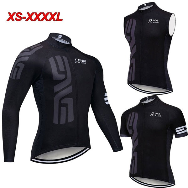 Men's Fashion Racing Bicycle Clothing DNA Long Sleeve Bicycle Cycling Clothing Short Sleeve Cycling Jersey Shirt Sleeveless Cycling Bike Vest MTB Bik