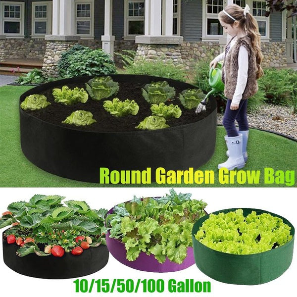 Reusable Round Large Capacity Plants Growing Bag Raised Plant Bed Garden Flower Planter Elevated Vegetable Box Planting Bag