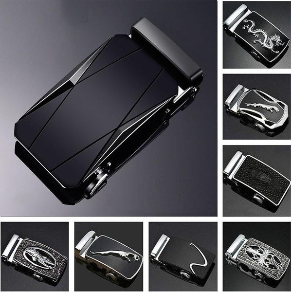 Men's Fashion Silver Animal Alloy Automatic Belt Buckle Business Belt Accessories Matron Inn