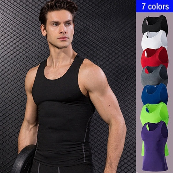 Sports Men's Training Tank Top Basketball Fitness Running Gym Sport Yoga Fashion Quick-drying Short-sleeved Casual Sports Vest for men