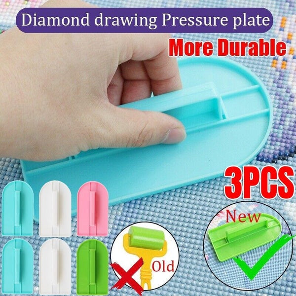3PCS 5D Diamond Painted Cross Stitch Tool Plastic Pressure Plate DIY Diamond Painted Accessories for Diamond Painted Sticking Tightly Easy Handle Pre Matron Inn