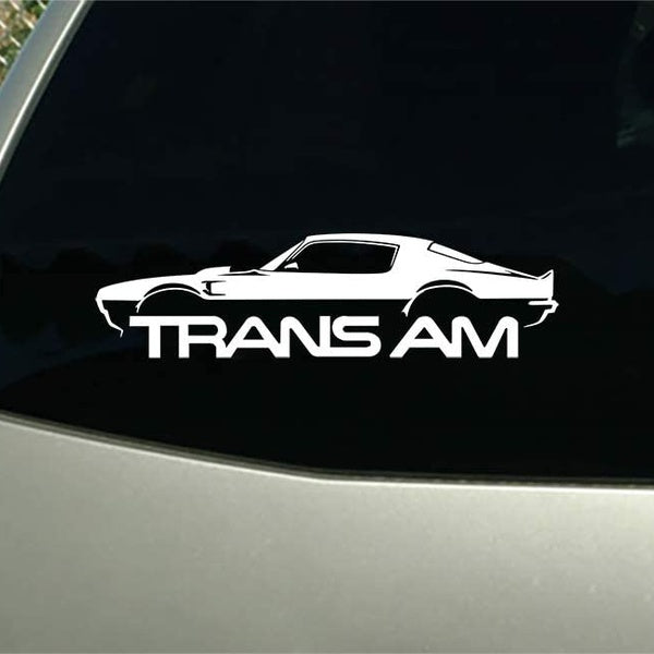 2PCS 1970 Trans Am Classic Sticker Decal Wall Graphic Blanc 8 pouces