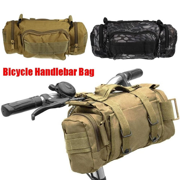 Large Capacity Bike Front Bags Bicycle Handlebar Bag 600D Oxford Durable Waterproof Waist Bag Handlebar Bag Outdoor Sports Accessories