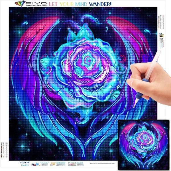 5D Diamond Painting Kits for Adults, Full Round Drills Cross Stitch Crystal Rhinestone Embroidery Diamond Arts Craft for Home Wall Decoration