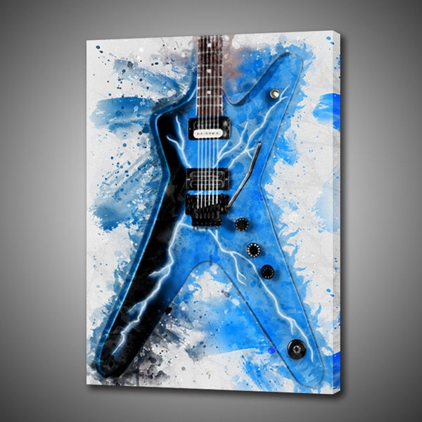 No Frame , Print on Canvas To Print Modern Home Decor Art Dimebag Darrell's Guitar Poster Wall Art.