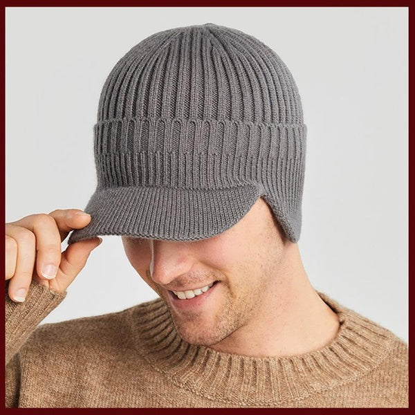 Keep Warm Bomber Hats Winter Knitted Earflap Caps Outdoor Cycling Skiing Ear Protection Baseball Cap Warmth Earmuffs Hat