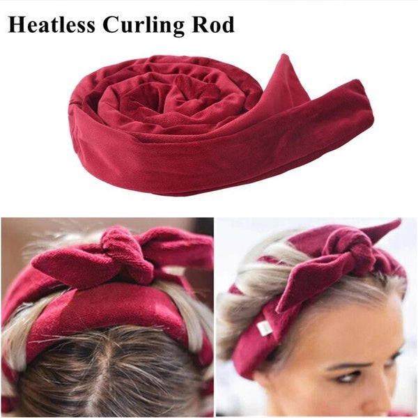 Heatless Curling Rod Headband No Heat Hair Curlers Lazy Bow Hair Rollers Sleeping Soft Heatless Curls DIY Hair Styling Tool